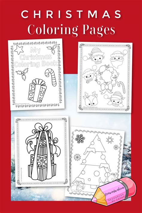 christmas coloring pages  word work