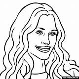 Coloring Julia Roberts Famous Pages Actress Thecolor Actresses sketch template