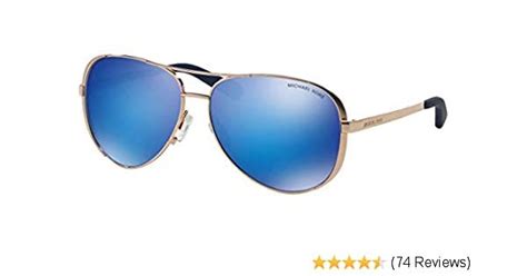 michael kors mk5004 chelsea aviator sunglasses rose gold w blue mirror