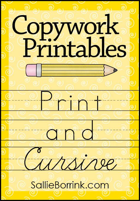 copywork printables  print cursive  quiet simple life