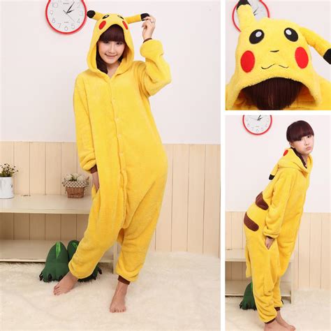 wholesale pikachu outfit pajamas cosplay costume pyjamas onesies adult romper buy cheap anime