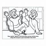 Paul Silas Coloring Prison Color Pages Printable Getcolorings sketch template
