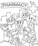 Farmacia Farmacista Pharmacist Pharmacy Drugstore Illustrazione sketch template