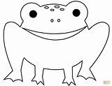 Coloring Frog Pages Cartoon sketch template