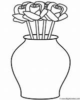 Vaso Vasos Roses Tudodesenhos Vases Curved Bigactivities Mothers sketch template