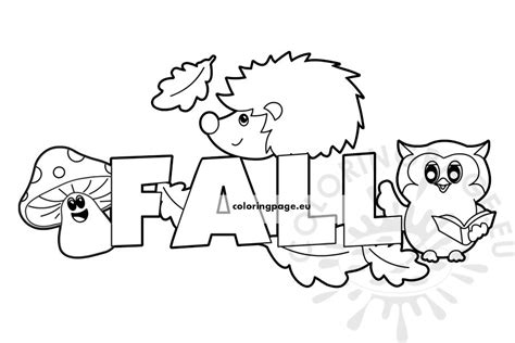 fall word coloring sheet coloring page