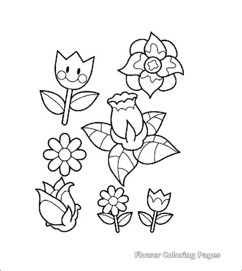 flower coloring pages  kids easy printable coloring pages
