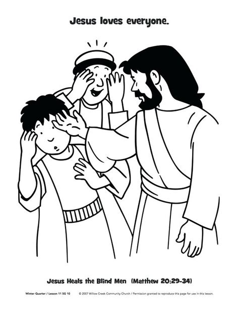 jesus heals  blind man coloring page  getdrawings