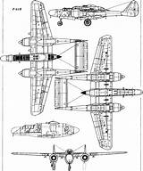 Northrop Widow 61b sketch template