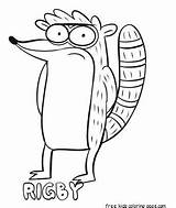 Show Regular Coloring Pages Rigby Mordecai Printable Pops Description sketch template