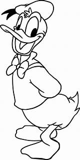 Donald Duck Coloring Pages Drawings Cartoon Easy Disney Cute Draw Choose Board sketch template