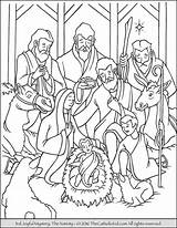 Nativity Presepe Joyful Catholic Mysteries Rosary Advent Manger Shepherds Thecatholickid Bethlehem Dollhouse Visitation sketch template