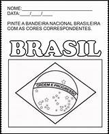 Bandeira Novembro Pinte Brasileira Cores Correspondentes Mensagenseatividades Educar sketch template