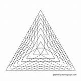 Pyramid Mandala Fractal Ausmalbilder sketch template