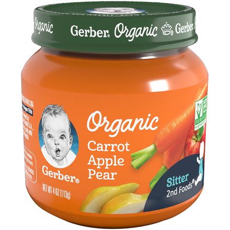 gerber  foods organic carrot apple pear baby food shop baby food