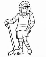 Hockey Coloring Pages Player Girl Goalie Chiefs Players Printable Color Cartoon Kansas City Ice Clipart Drawing Cliparts Playing Kids Clip sketch template