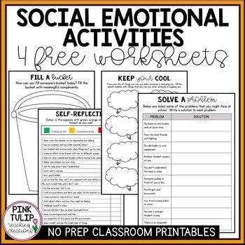 social emotional worksheets