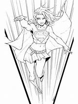Supergirl Pages Coloring Printable Girl Recommended sketch template