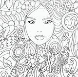 Coloring Pages Faces Adults Fancy Mandala Adult Book Template Printable Visit sketch template