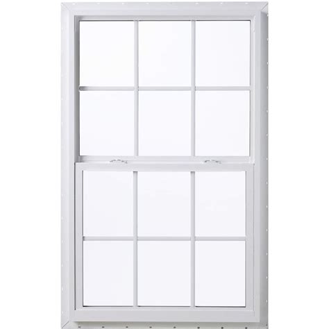 thermastar  pella vinyl  construction white exterior single hung window rough opening