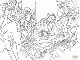Shepherds Nativity Disegno Adoration Ausmalbild Honthorst Gerard Geburt Bergers Hirten Announcing Potier Stall Gesu Pastori Adorazione sketch template