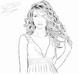 Swift Taylor Coloring Pages Printable Drawing Famous Print Color Outline Printables Singers Adult Popular Adults Getcolorings Clipart People Getdrawings Drawings sketch template