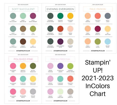 stampin  color chart template