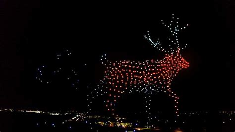 holiday drone light show    coolest  youll   holiday season