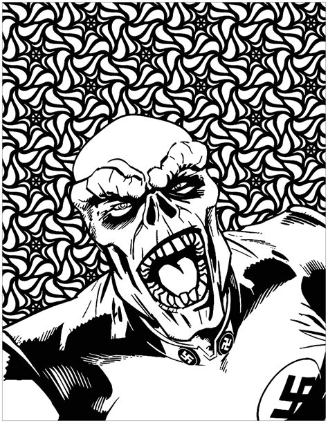 marvel villains red skull books adult coloring pages