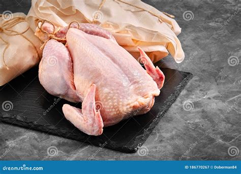 chicken carcass raw meat ready  cooking ecological packaging stock