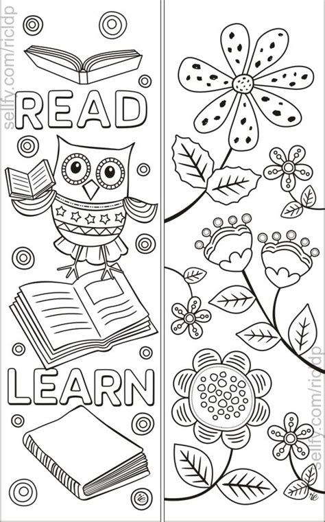 coloring bookmarks  simple designs set  cute doodles plain