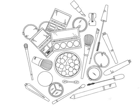 makeup coloring pages beauty products  printable coloring pages