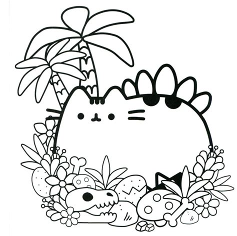pusheen coloring pages coloring home