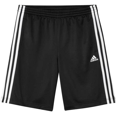 adidas kids essentials  stripes polyester shorts black tennisnutscom