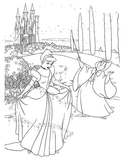 cinderella coloring pages    print