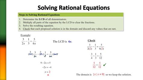 solving rational equations  youtube