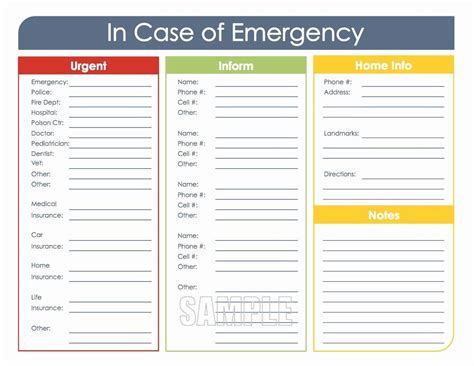 medication wallet card template    case  emergency printable