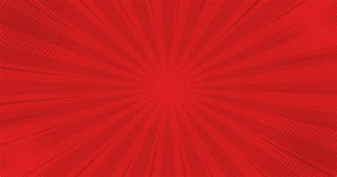 Comics Red Retro Background With Halftone Corners Summer Backdrop