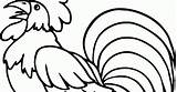 Ayam Mewarnai Jantan Anak Berkokok Putih Paud Kartun Binatang sketch template