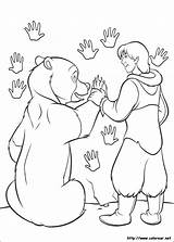 Osos Tierra Oso Koda Orso Fratello Hermano Colorir Desenhos Colorat Kenai Dibujo Manos Tierras Planse Formativo Ours Mundi sketch template