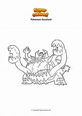 Pokemon Guzzlord Supercolored sketch template