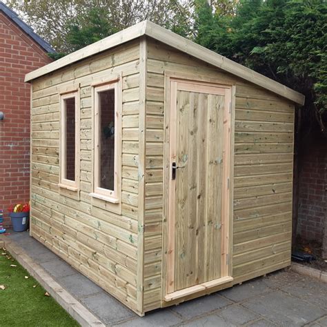 tanalised  pressure treated nordic pent shed  joinery