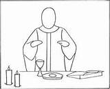 Mass Catholic Church Sketch Parts Coloring Drawing Drawings Children Pages Easy Colouring Kids Simple School Crafts Activities Print Following Eucharist sketch template
