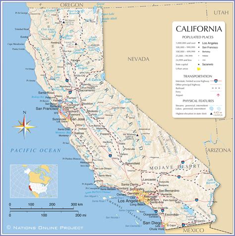 reference maps  california usa nations  project