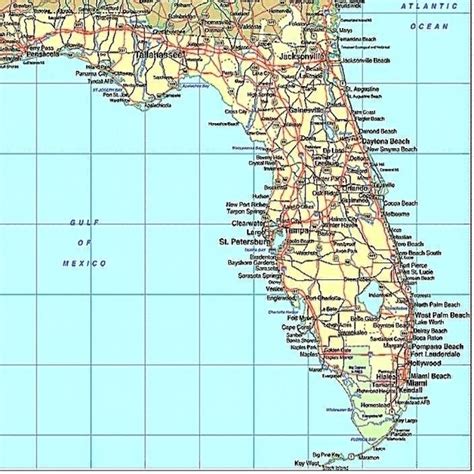 gulf  mexico map florida printable maps