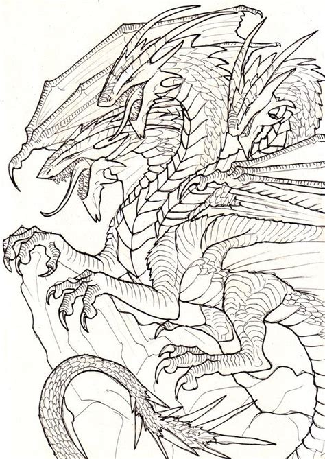 heads  art  ruth tay  deviantart dragon coloring page