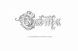 Tattoo Name Tabitha Designs sketch template