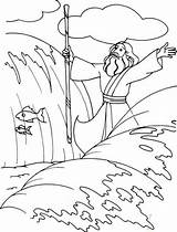 Moses Divide Parting Kleurplaat Wolfje Colorluna Mose Pharaoh Downloaden sketch template