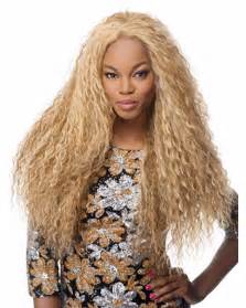 28inch sexy resistant synthetic fiber long blonde corn hair afro kinky