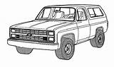 Coloring Chevy Truck Pages Suburban Trucks Drawing Old Blazer Drawings Cars Lifted Colouring Adult Printable Sheets Car Template Kids Adults sketch template